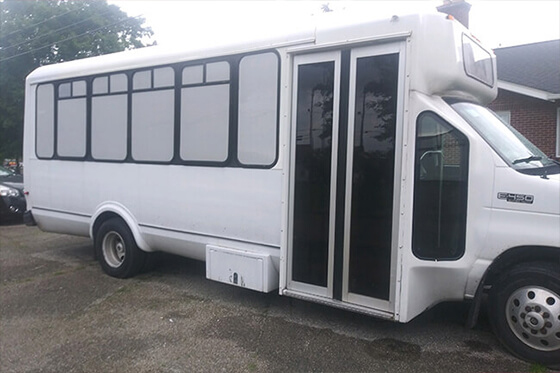 white limo bus rentals Indianapolis