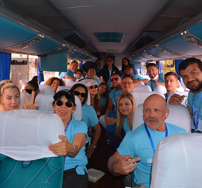 charter bus interior